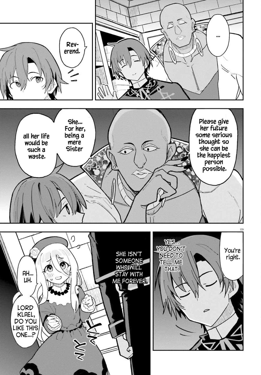I'm Just a Mob Priest, but Since I Realized This World is an Otome Game, I'll Train the Heroine Chapter 4 page 9 - Chapter 4: Let's change clothes!