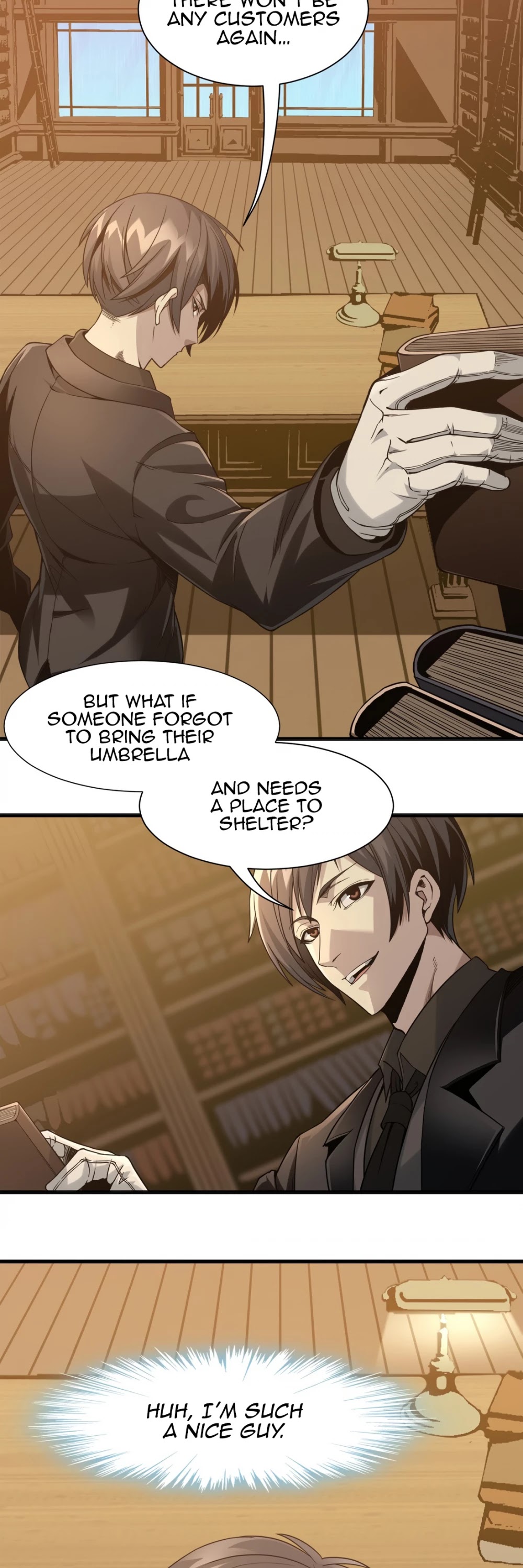 I'm Really Not the Evil God's Lackey Chapter 1 page 5 - Chapter 1: Visitor On a Rainy Night