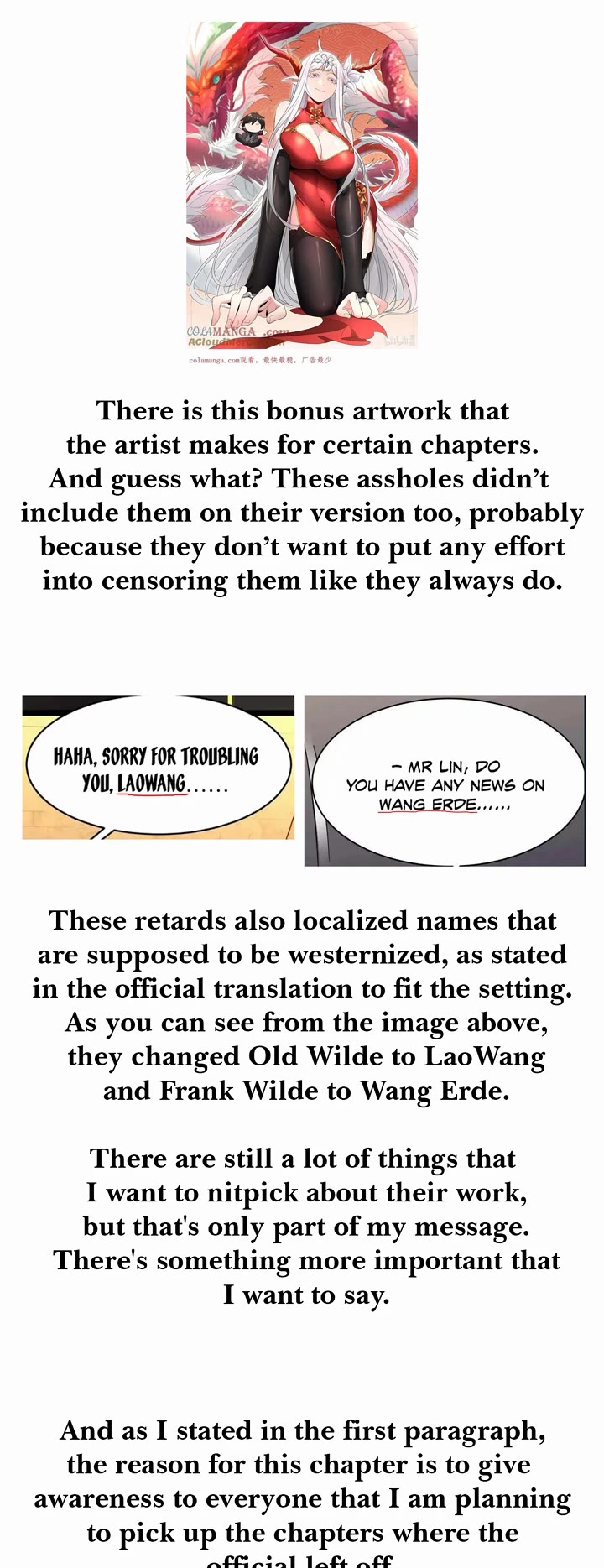 I'm Really Not the Evil God's Lackey Chapter 164.69 page 2 - Chapter 164.69: Redo Announcement!
