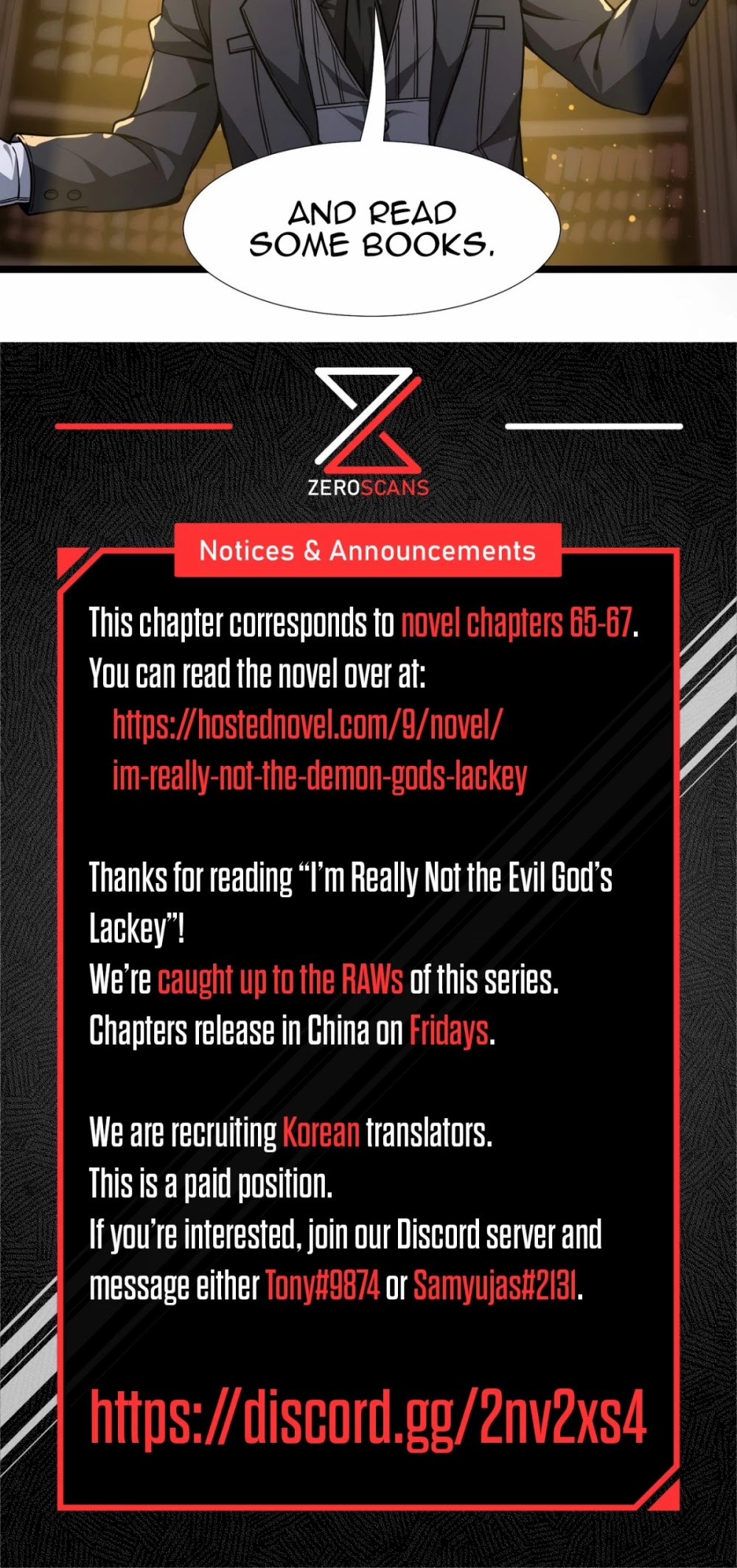I'm Really Not the Evil God's Lackey Chapter 34 page 68 - Chapter 34: Your Next Line is
