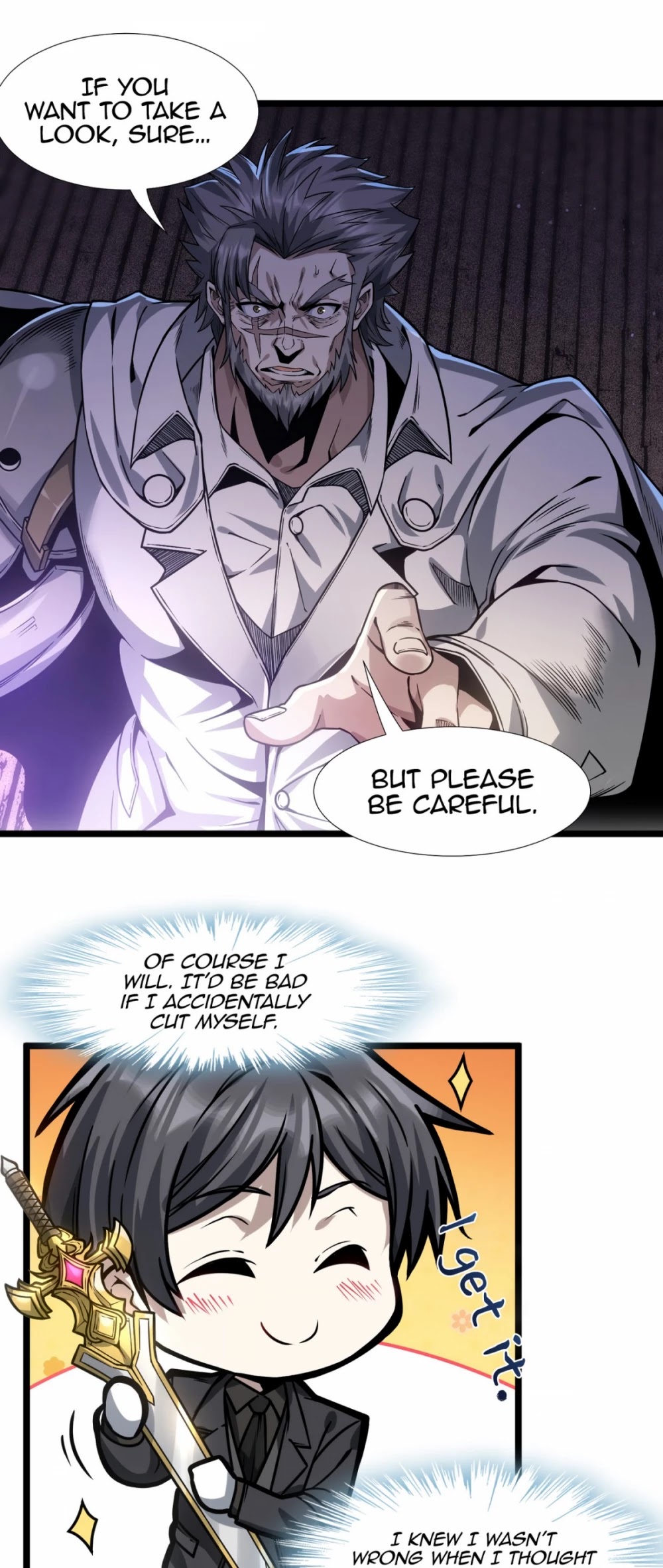I'm Really Not the Evil God's Lackey Chapter 38 page 33 - Chapter 38: Can I Pull It Out And Have A Look?