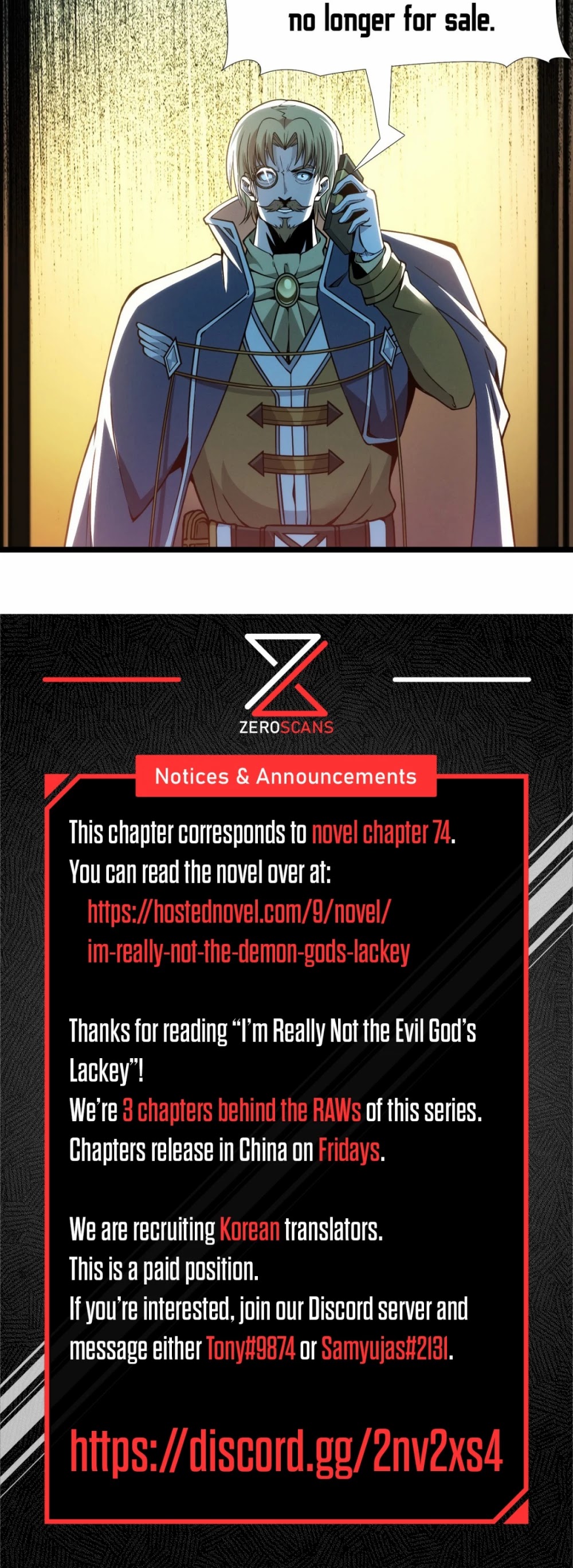 I'm Really Not the Evil God's Lackey Chapter 43 page 47 - Chapter 43: No Longer For Sale