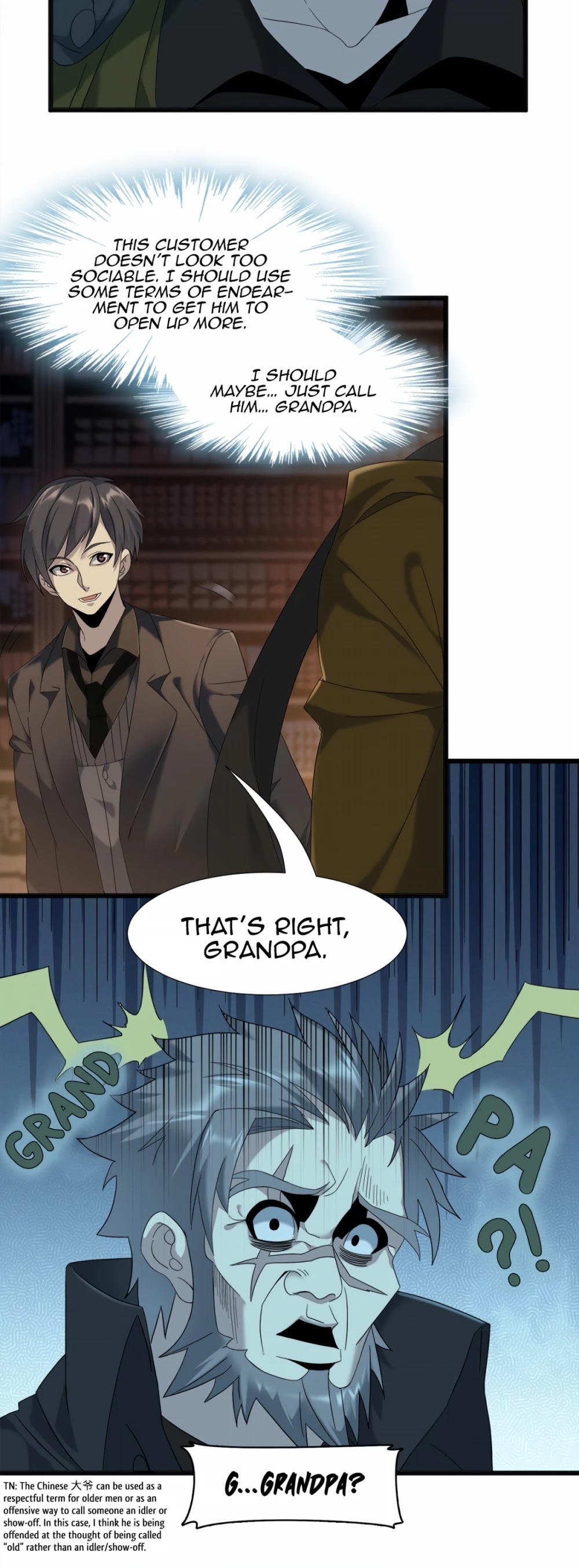 I'm Really Not the Evil God's Lackey Chapter 8 page 11 - Chapter 8: Strange Grandpa
