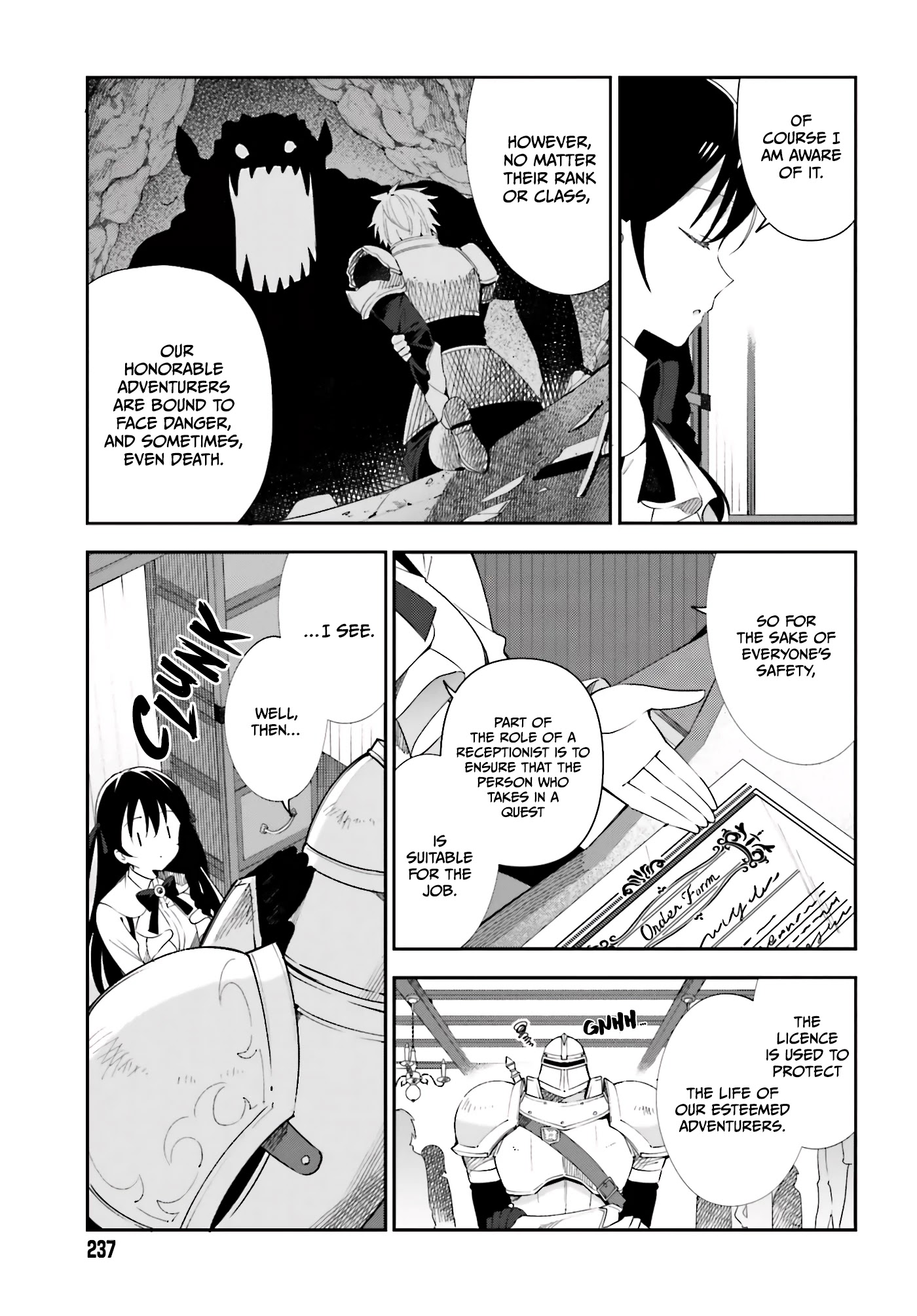 I'm the Guild Receptionist, but Since I Don't Want to Work Overtime, I Think I'll Just Solo the Boss Chapter 1 page 13 - Chapter 1