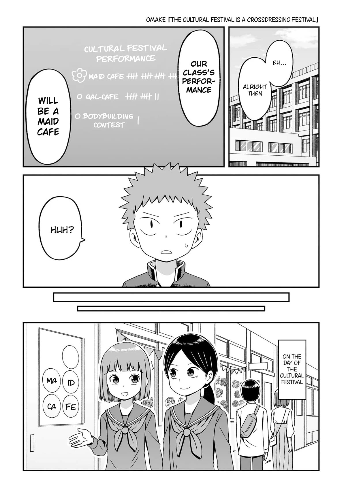 I'm the Only One Not Crossdressing!? Chapter 18.5 page 1 - Chapter 18.5: The Cultural Festival is a Crossdressing Festival [END]
