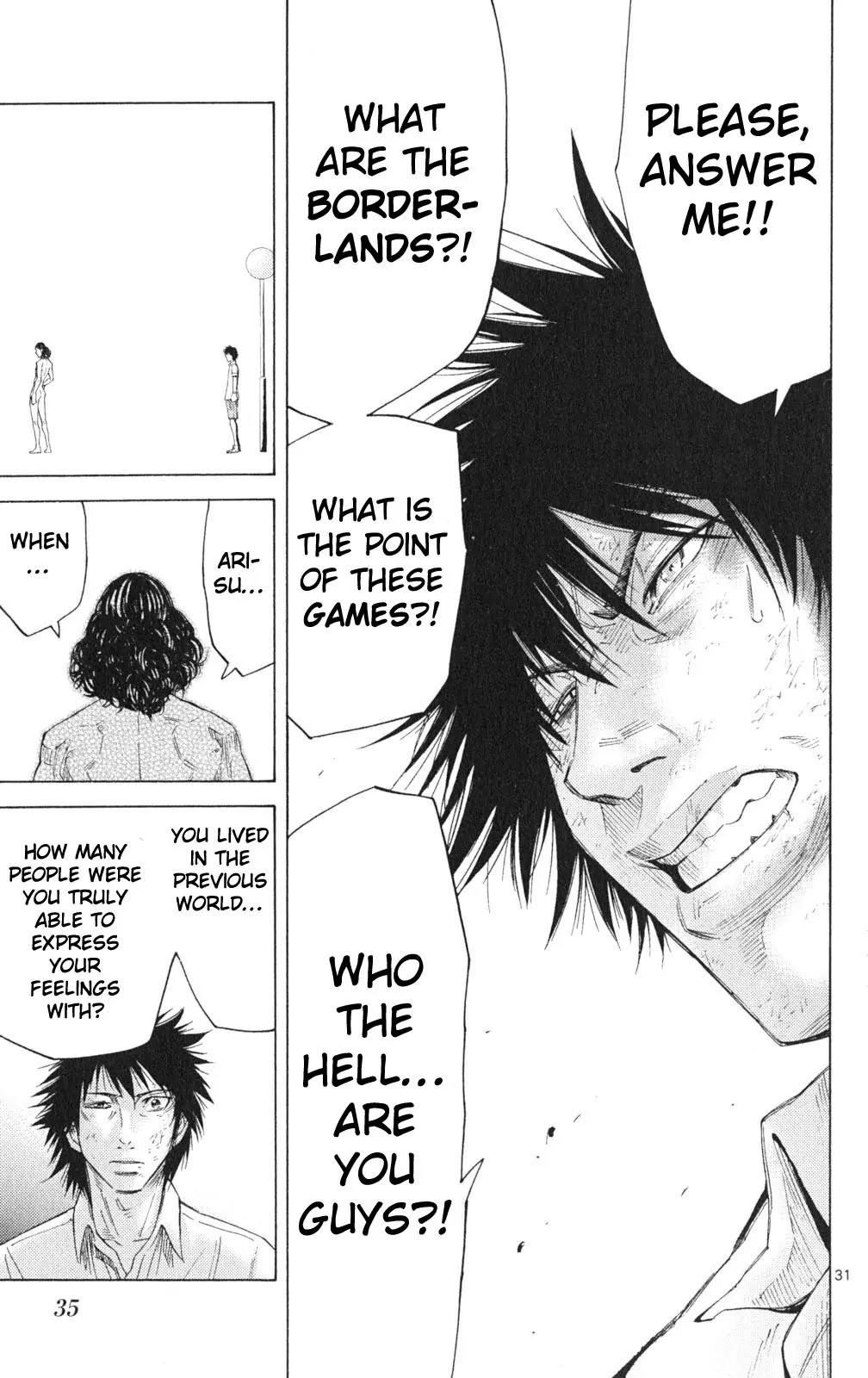 Imawa no Kuni no Alice Chapter 33 page 34 - Chapter 33: King of Clubs (1)