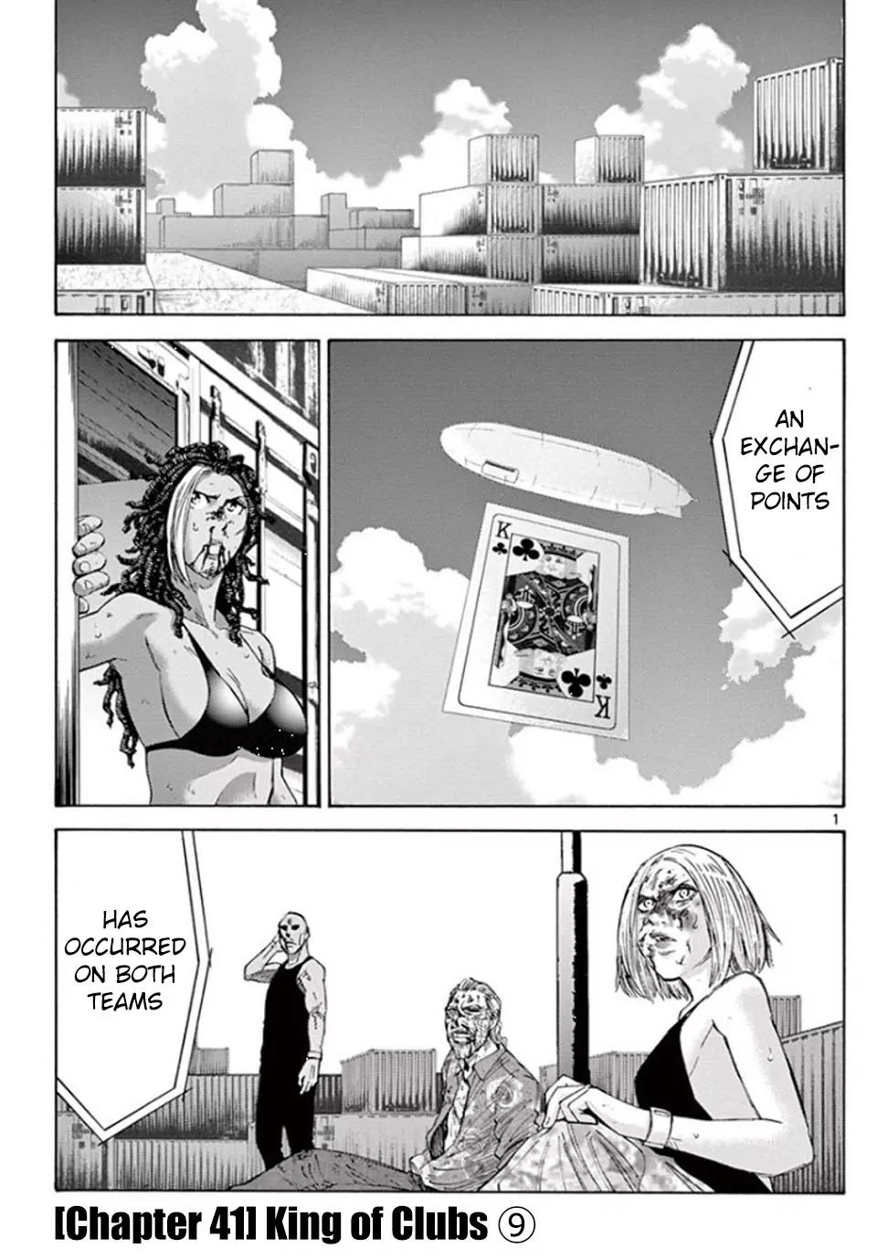 Imawa no Kuni no Alice Chapter 41 page 1 - Chapter 41: King of Clubs (9)