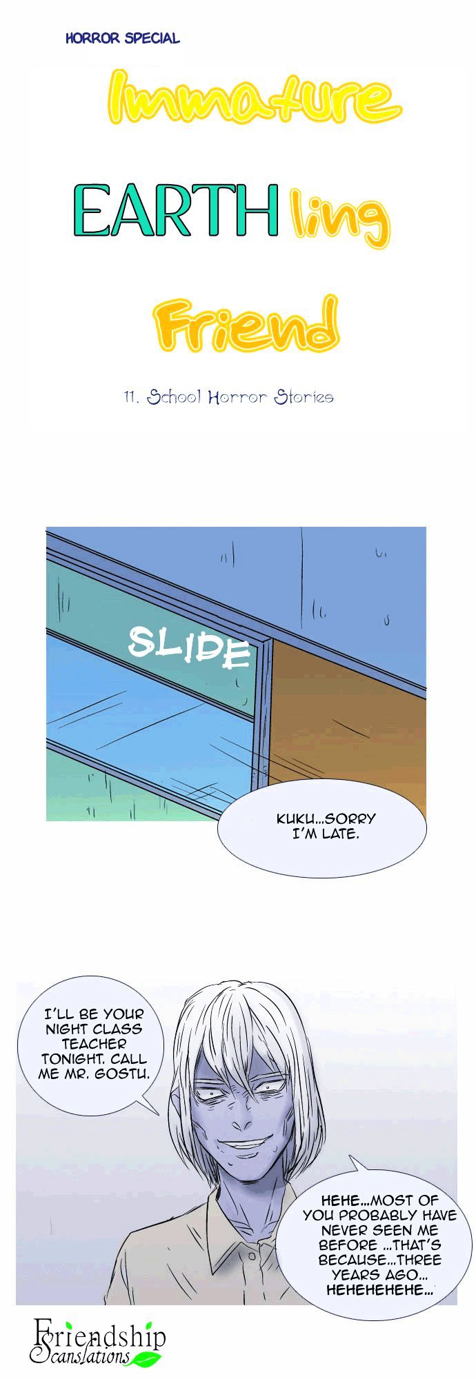 Immature EARTHling Friend Chapter 11 page 7 - Chapter 11 : School Horror Stories