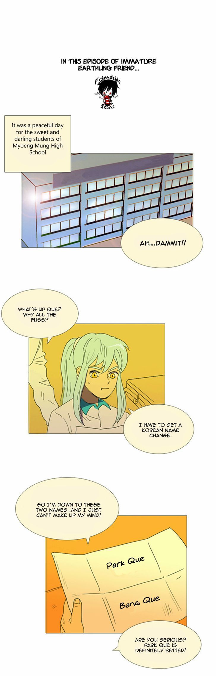 Immature EARTHling Friend Chapter 12 page 2 - Chapter 12