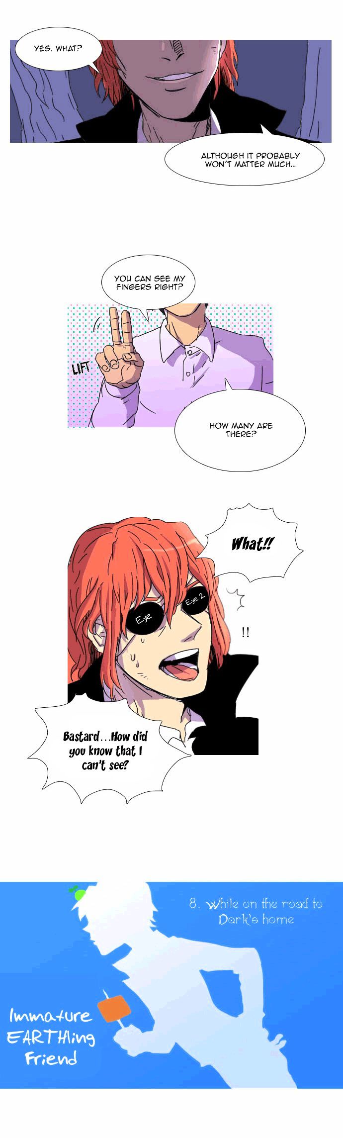 Immature EARTHling Friend Chapter 9 page 4 - Chapter 9 : While on the road to Dark's home