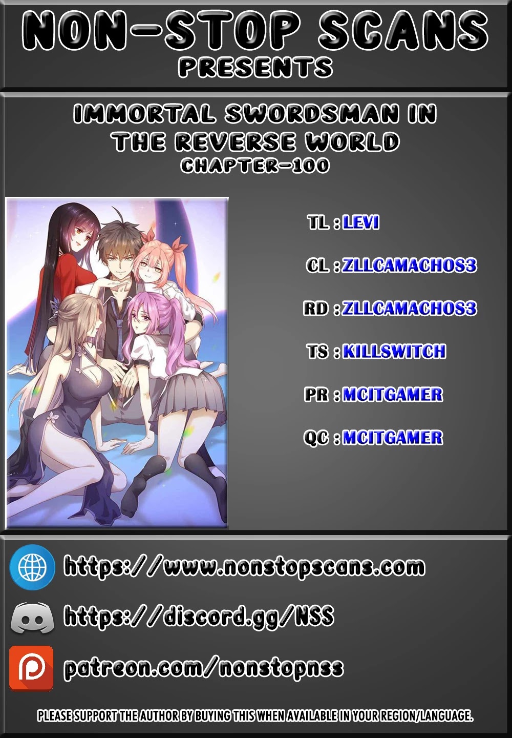 Immortal Swordsman in The Reverse World Chapter 100 page 1 - Chapter 100