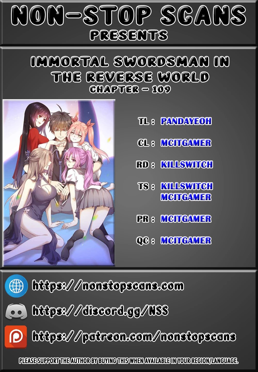 Immortal Swordsman in The Reverse World Chapter 109 page 1 - Chapter 109