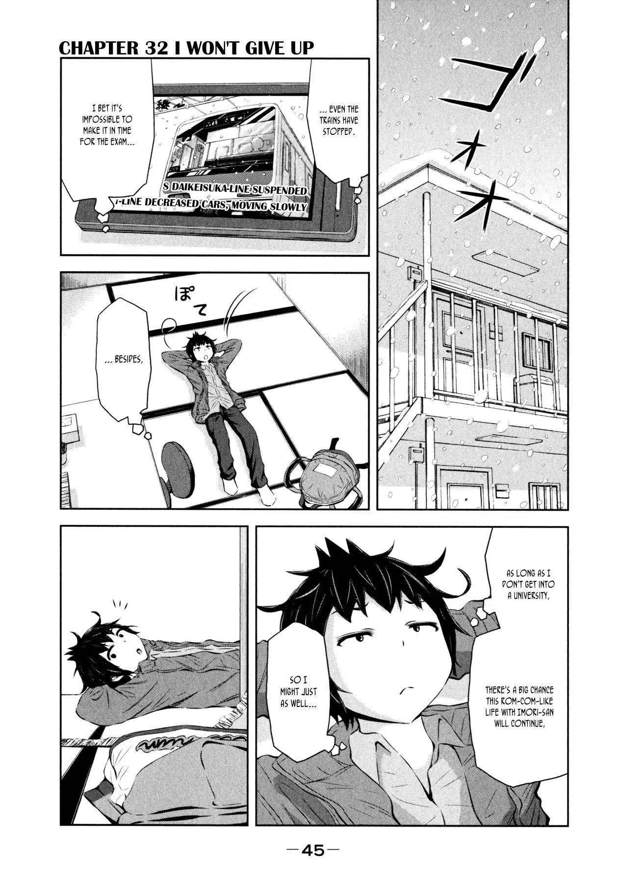 Imori 201 Chapter 32 page 1 - Chapter 32: I Won't Give Up