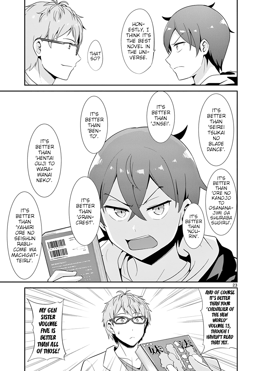 Imouto Sae Ireba Ii. @ Comic Chapter 23 page 22 - Chapter 23: It's a Weird Story. A Lot Happens During an Anime Production.