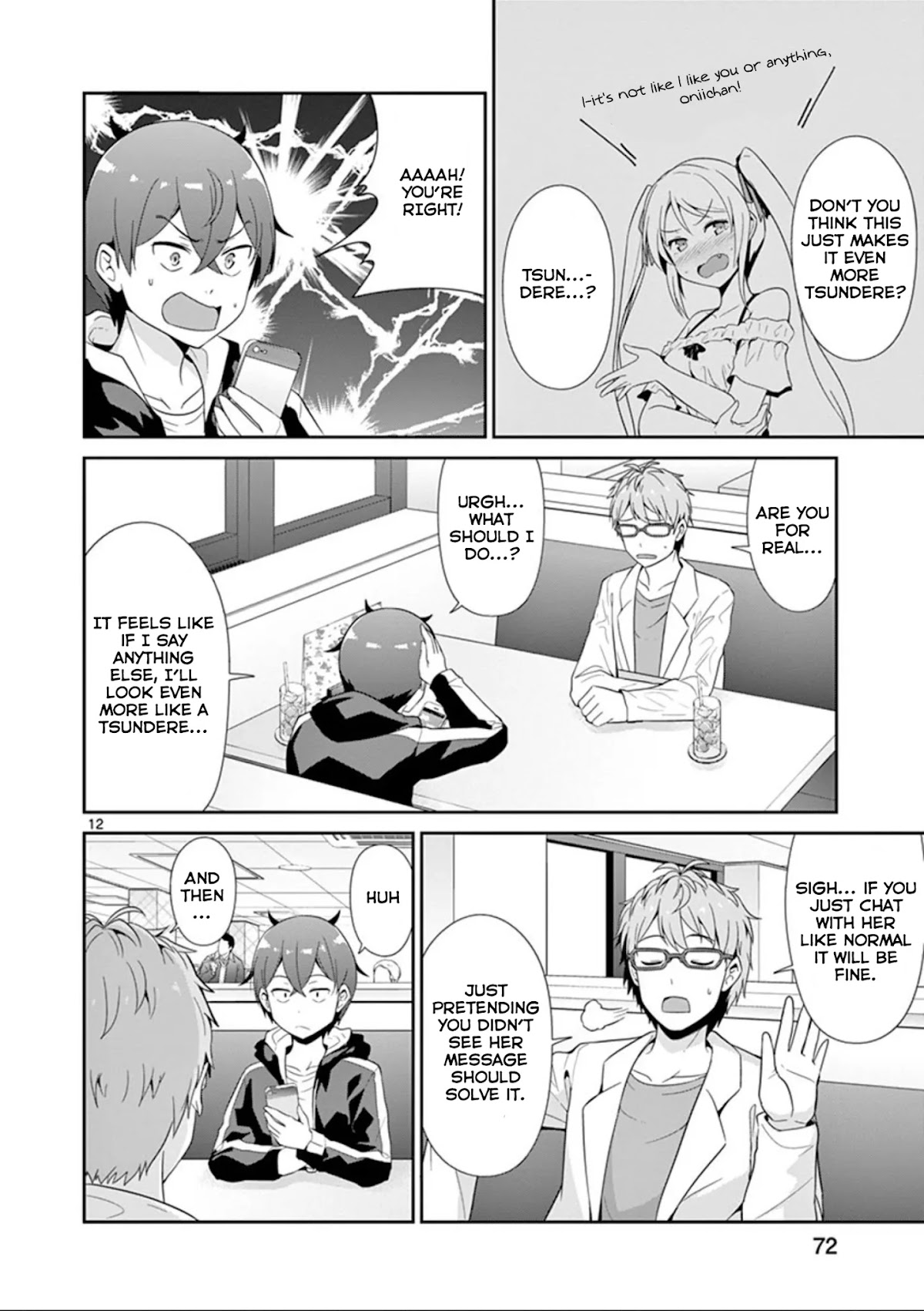 Imouto Sae Ireba Ii. @ Comic Chapter 24 page 12 - Chapter 24: What she's anxiously waiting for is your message