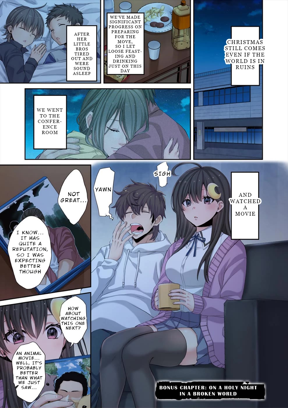 In A World Filled With Zombies, I’m The Only One They Won’t Attack Chapter 8.5 page 1 - Chapter 8.5: Bonus Chapter - On a Holy Night in a Broken World