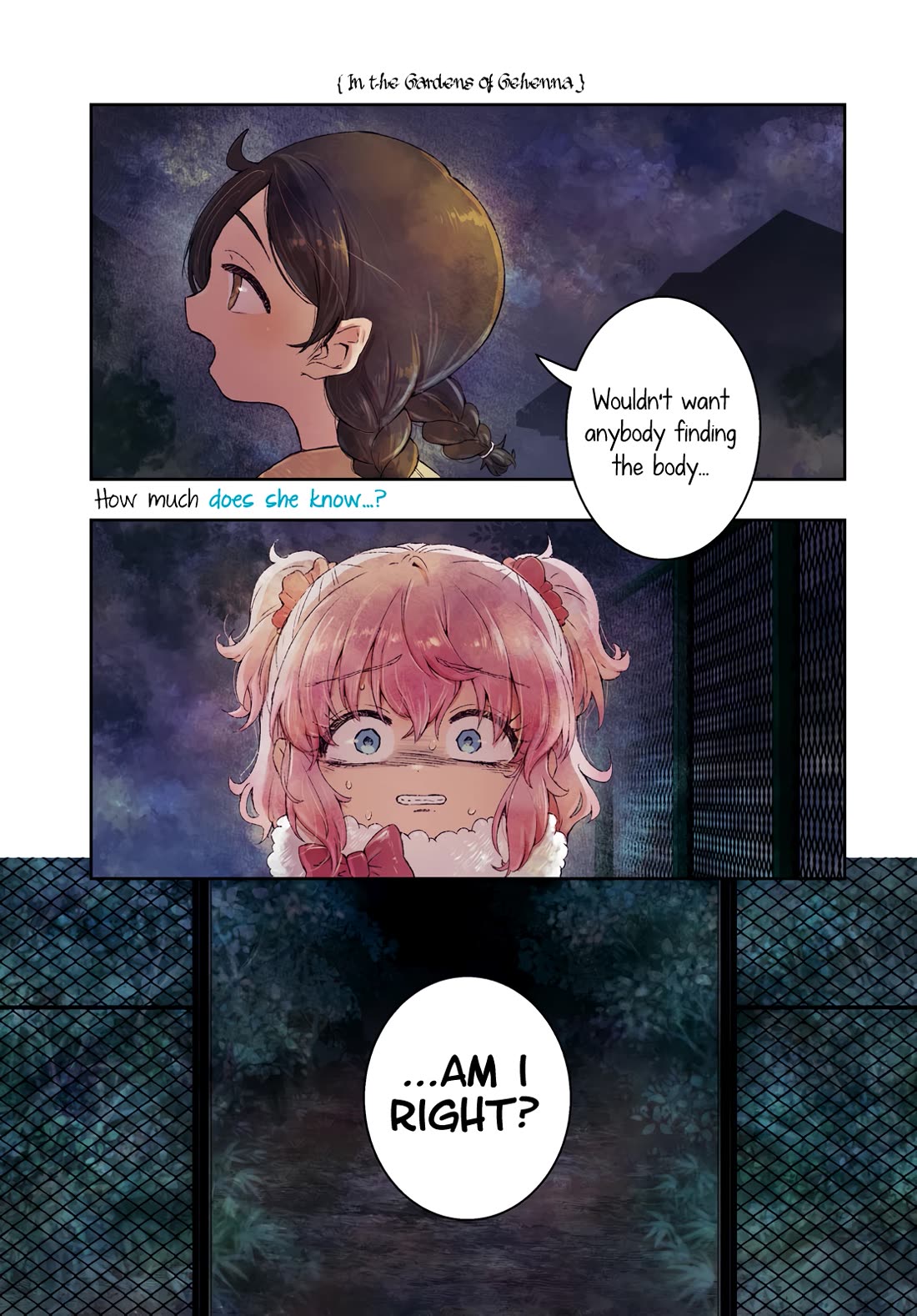 In the Gardens of Gehenna Chapter 7 page 1 - Chapter 7: The Grass Withers, the Flower Fades