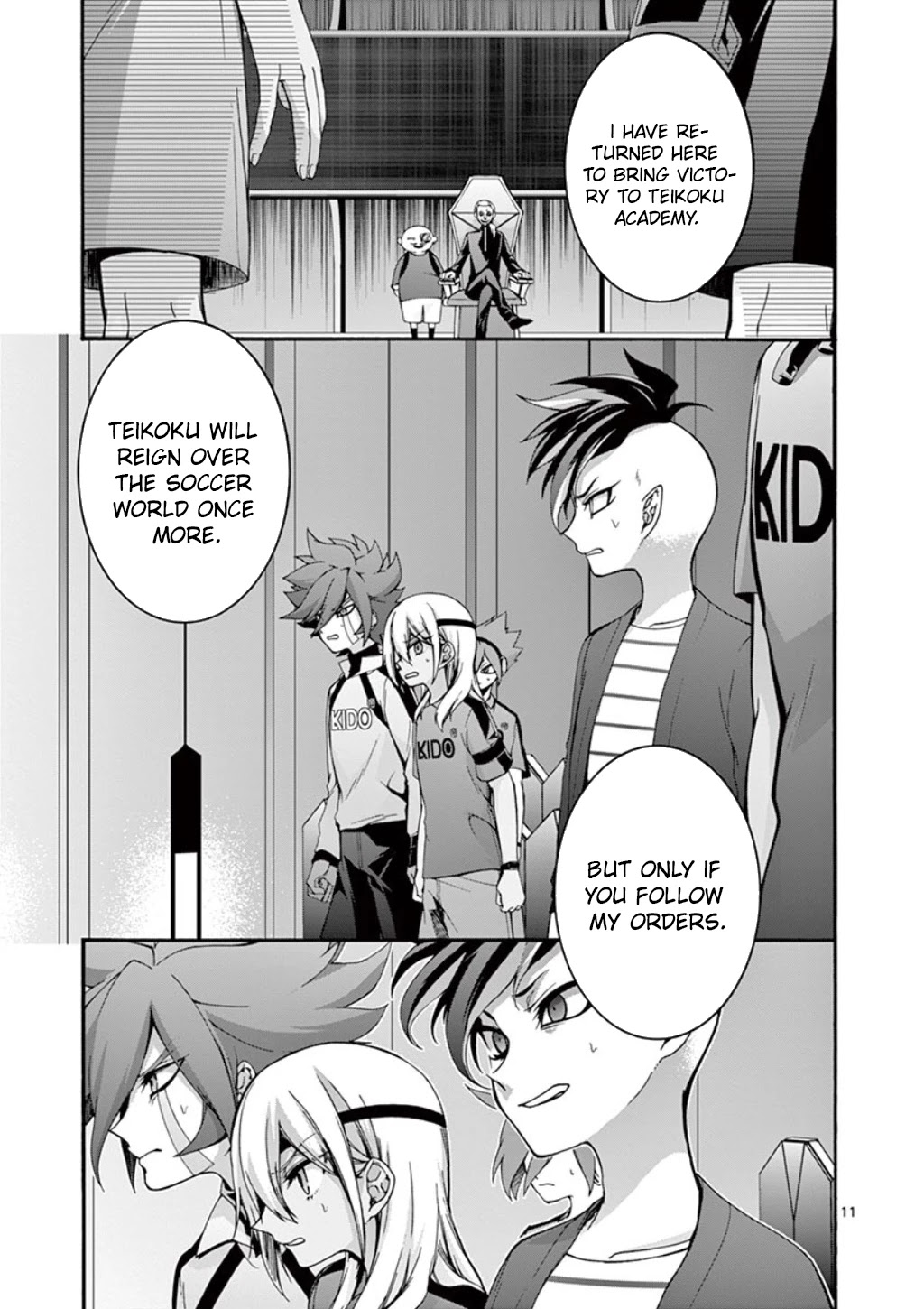 Inazuma Eleven Outer Code Anthology Chapter 3 page 12 - Chapter 3: Teikoku Academy's New Coach