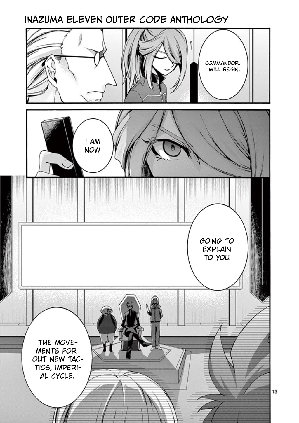 Inazuma Eleven Outer Code Anthology Chapter 3 page 14 - Chapter 3: Teikoku Academy's New Coach