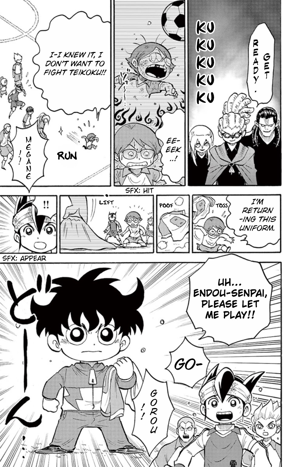 Inazuma Eleven Chapter 14 page 9 - Chapter 14: Raimon vs Teikoku, Kickoff!!