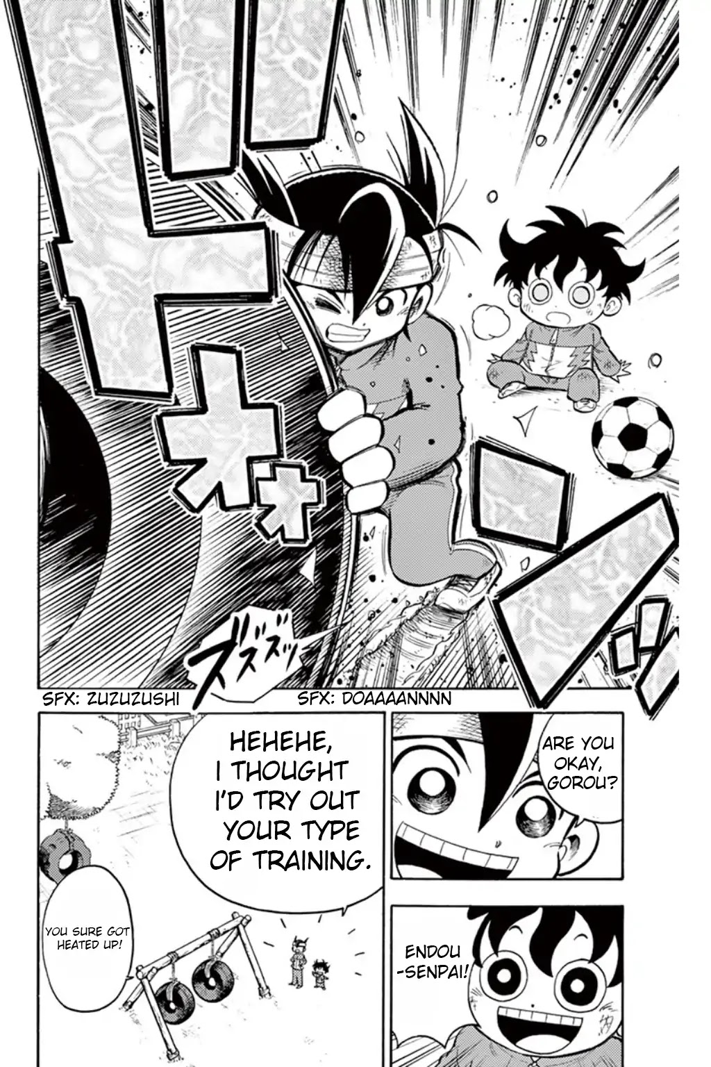 Inazuma Eleven Chapter 8 page 4 - Chapter 8: Aim for Victory! Super Hard Training Camp!