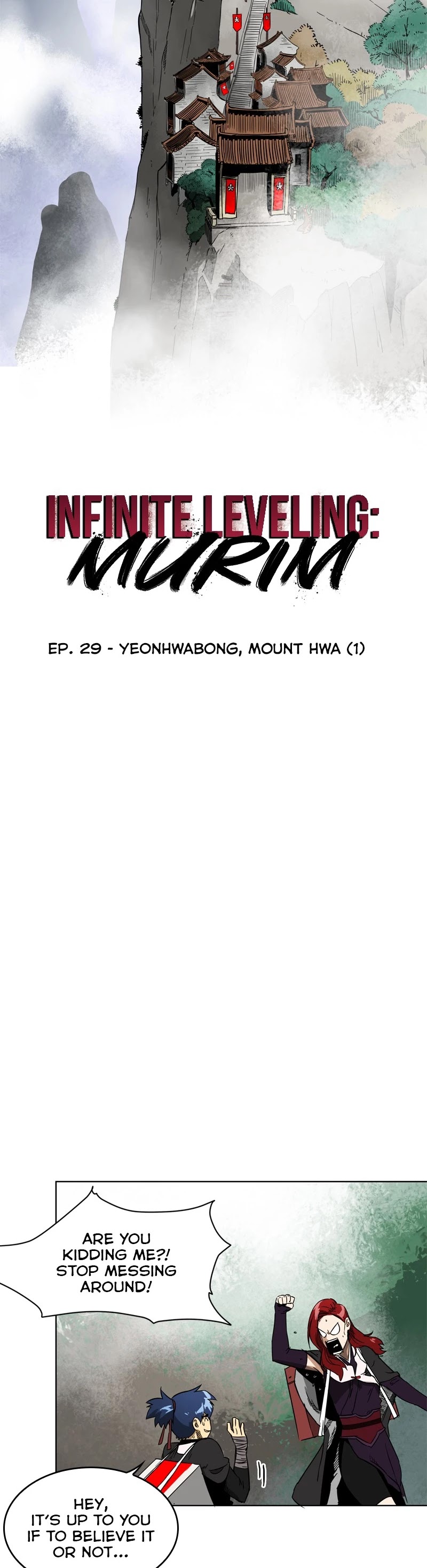Infinite Leveling: Murim Chapter 29 page 4 - Chapter 29: Ep. 29 - Yeonhwabong, Mount Hwa (1)