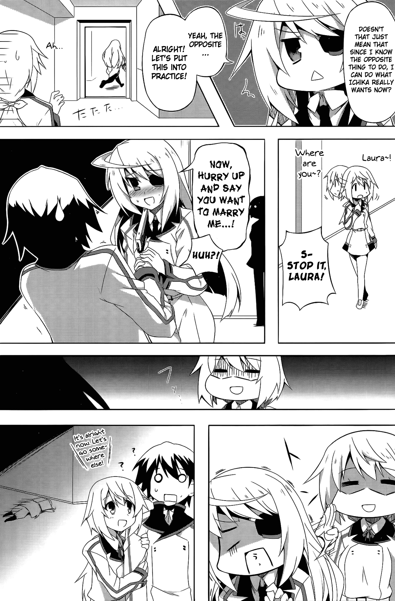 Infinite Stratos Comic Anthology Chapter 2 page 4 - Chapter 2 : Laura-chan's Marriage Hunting!