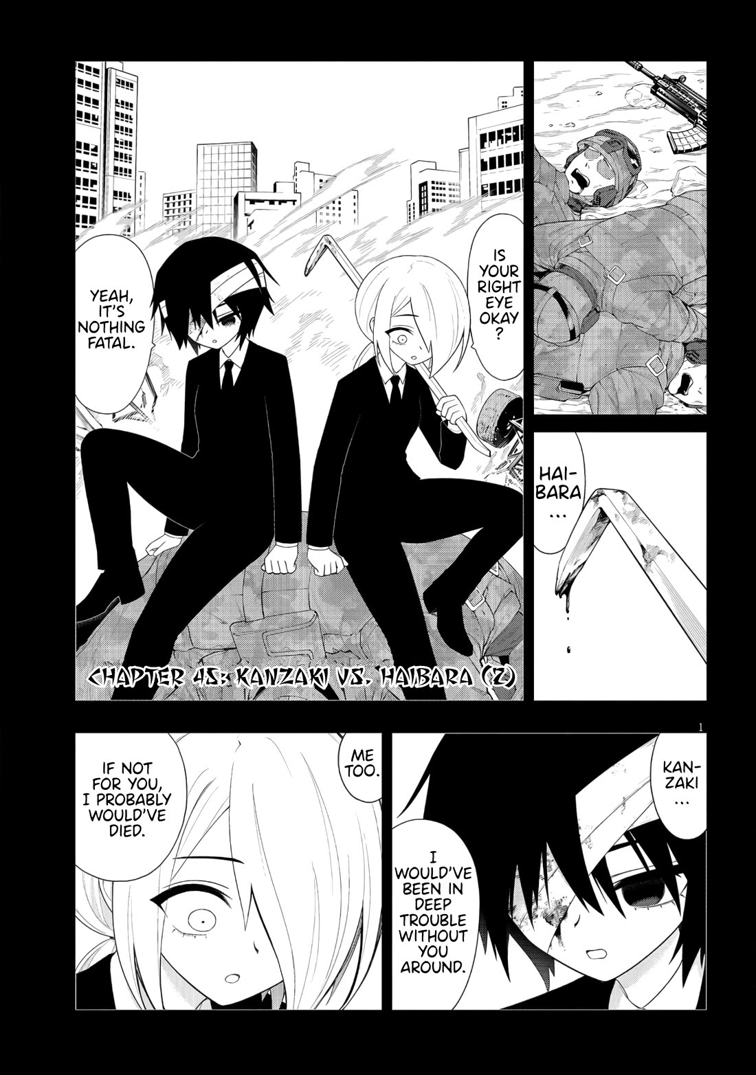 Ingoku Danchi Chapter 45 page 1 - Chapter 45: Kanzaki vs. Haibara (2)