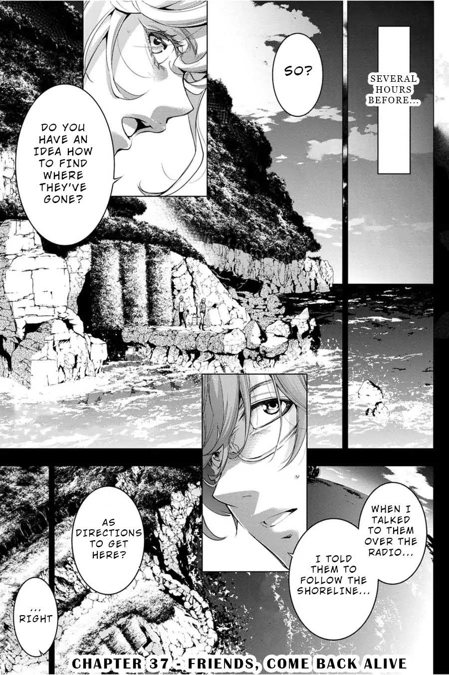 Ingoshima Chapter 37 page 1 - Chapter 37: Friends, Come Back Alive