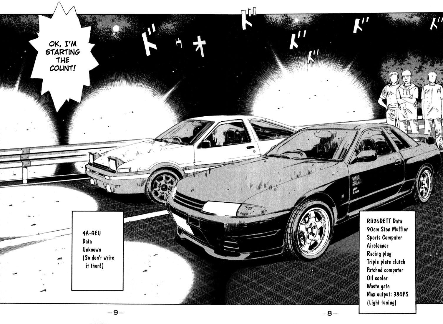 Initial D Chapter 22 page 9 - Chapter 22: Takumi's Full Throttle Drift