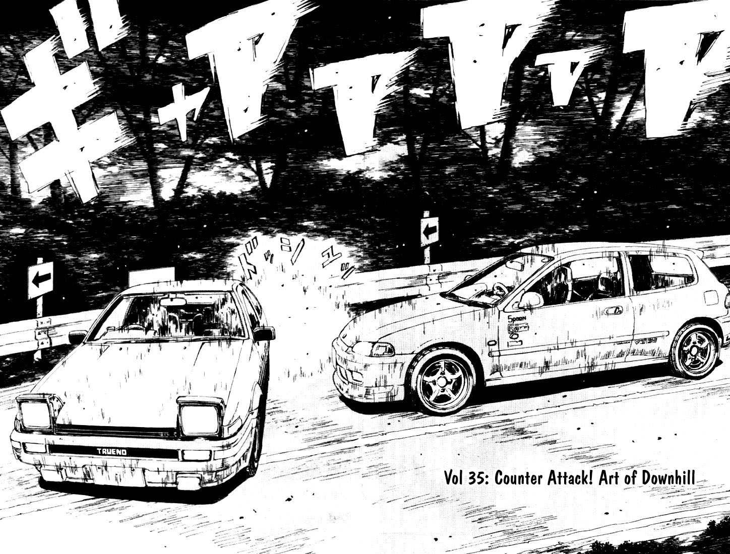 Initial D Chapter 35 page 1 - Chapter 35: Counter Attack! Art of Downhill!