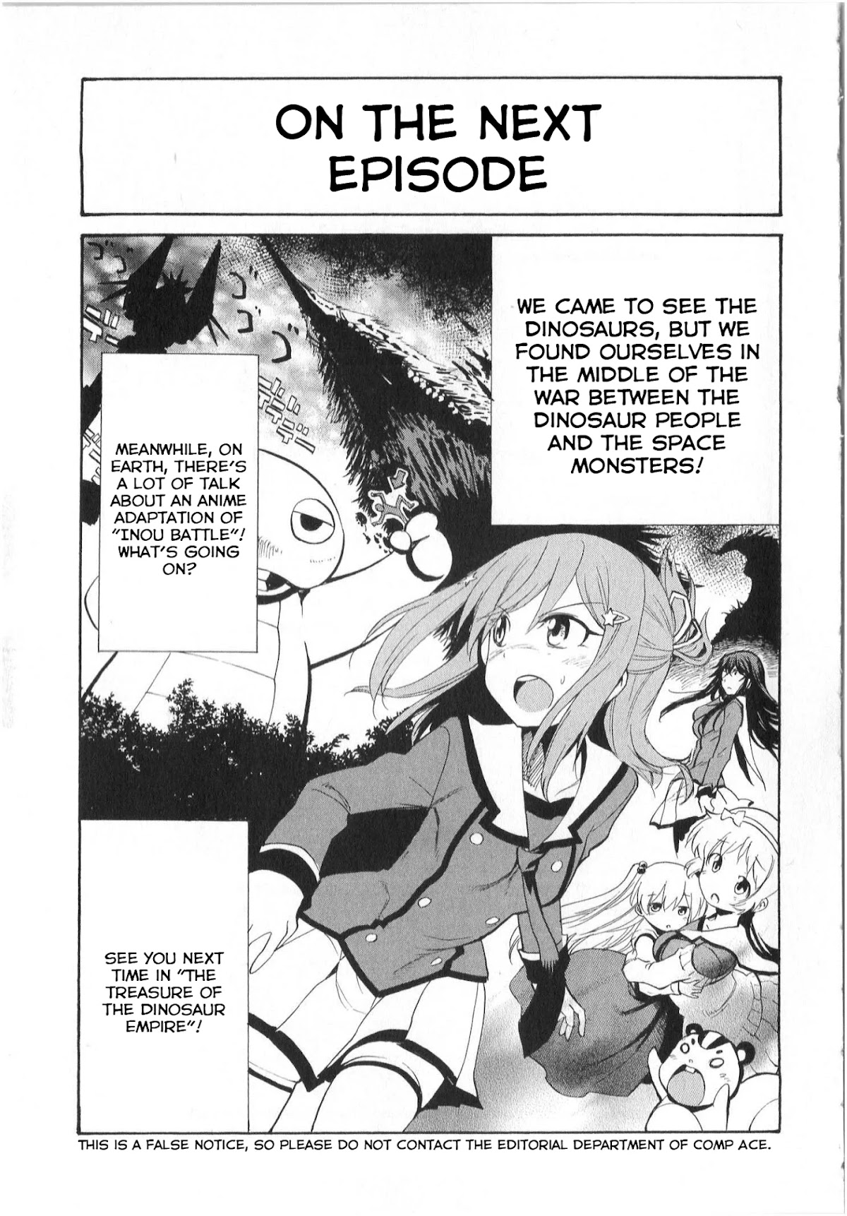 Inou Battle wa Nichijoukei no Naka de Chapter 5.5 page 8 - Chapter 5.5: Extra - End of volume 1