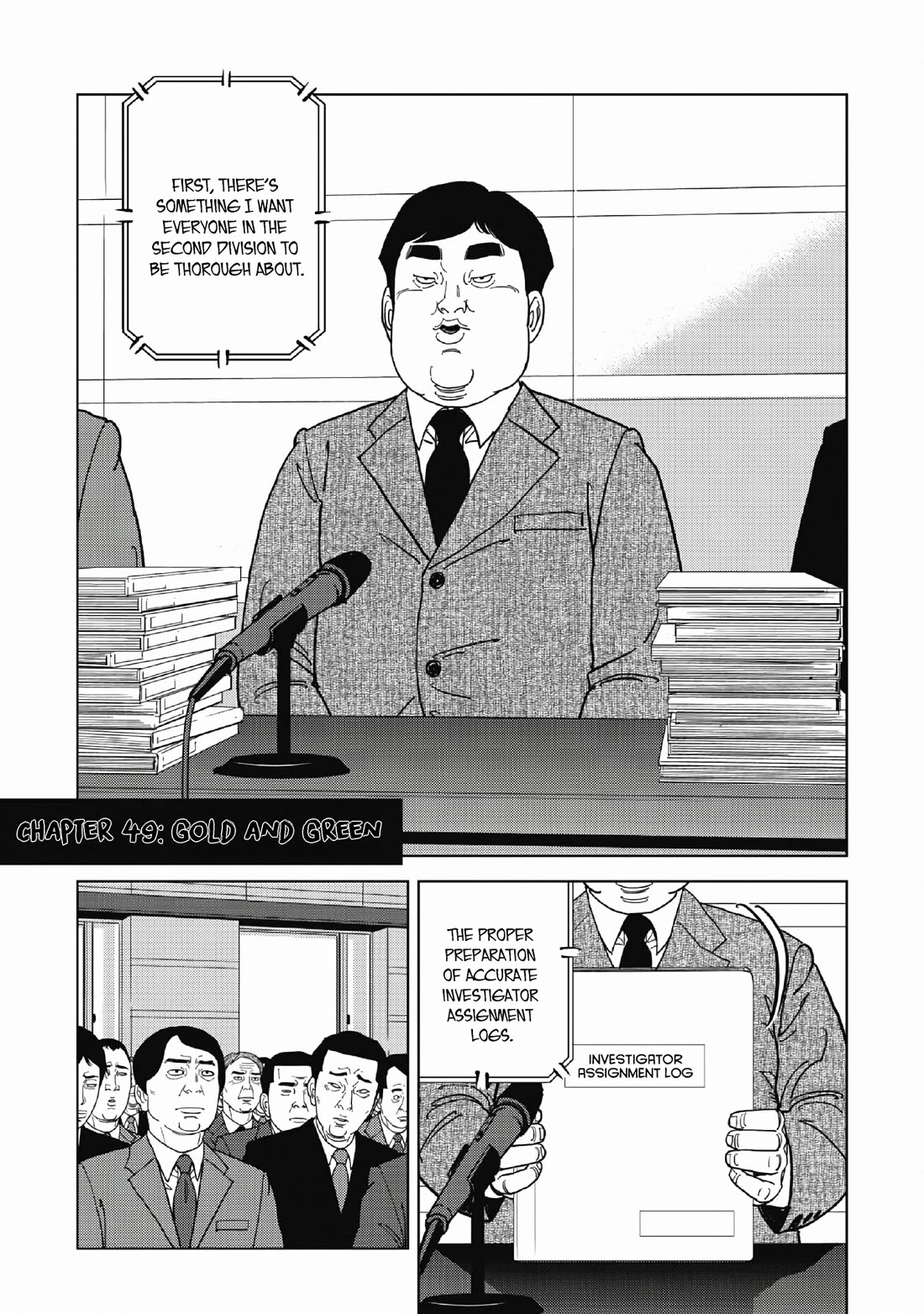 Inspector Kurokouchi Chapter 49 page 1 - Chapter 49: Gold and Green