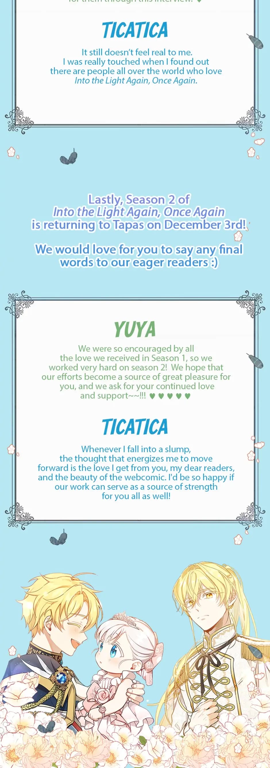 Into the Light Once Again Chapter 46.5 page 7 - Creator Q&A