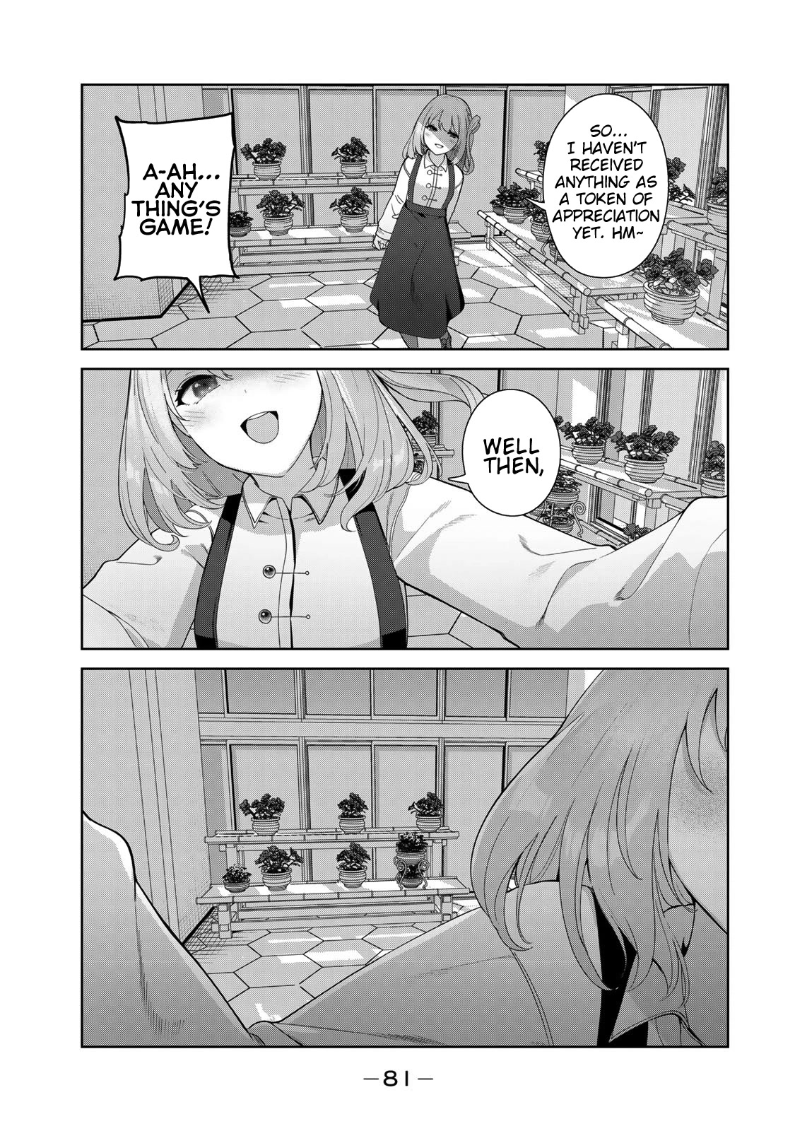 Inu ni Nattara Suki na Hito ni Hirowareta Chapter 55 page 13 - Chapter 55: Pochita versus Giant Dodder