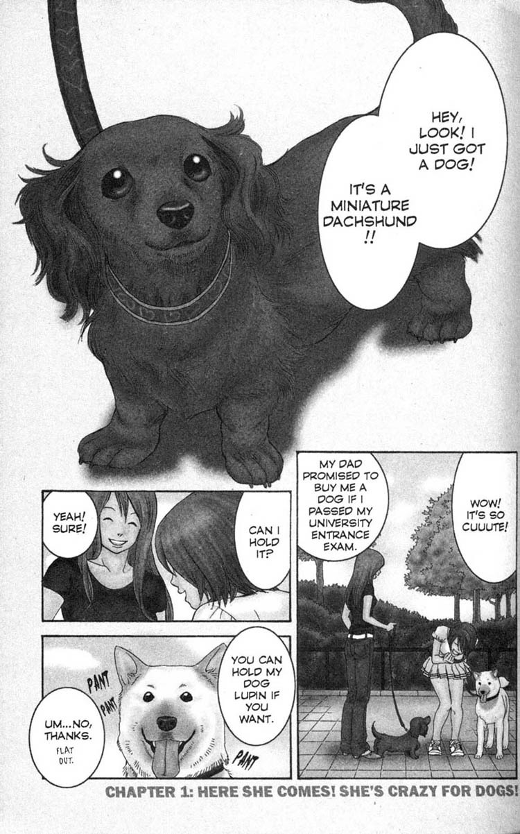 Inubaka Chapter 1 page 3 - Chapter 1: Here She Comes! She's Crazy For Dogs!