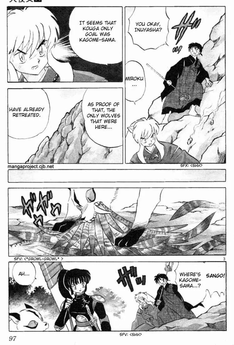 InuYasha Chapter 134 page 3 - Chapter 134: Cave of Wolves