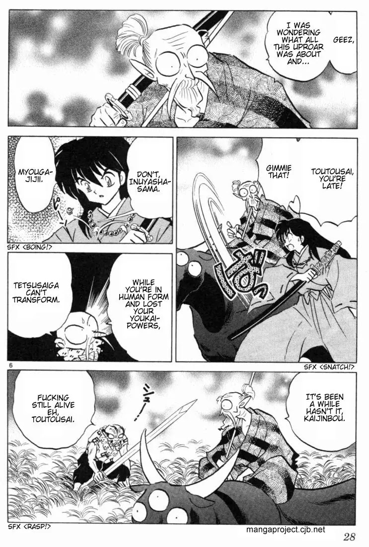 InuYasha Chapter 160 page 6 - Chapter 160: Tetsusaiga Revives