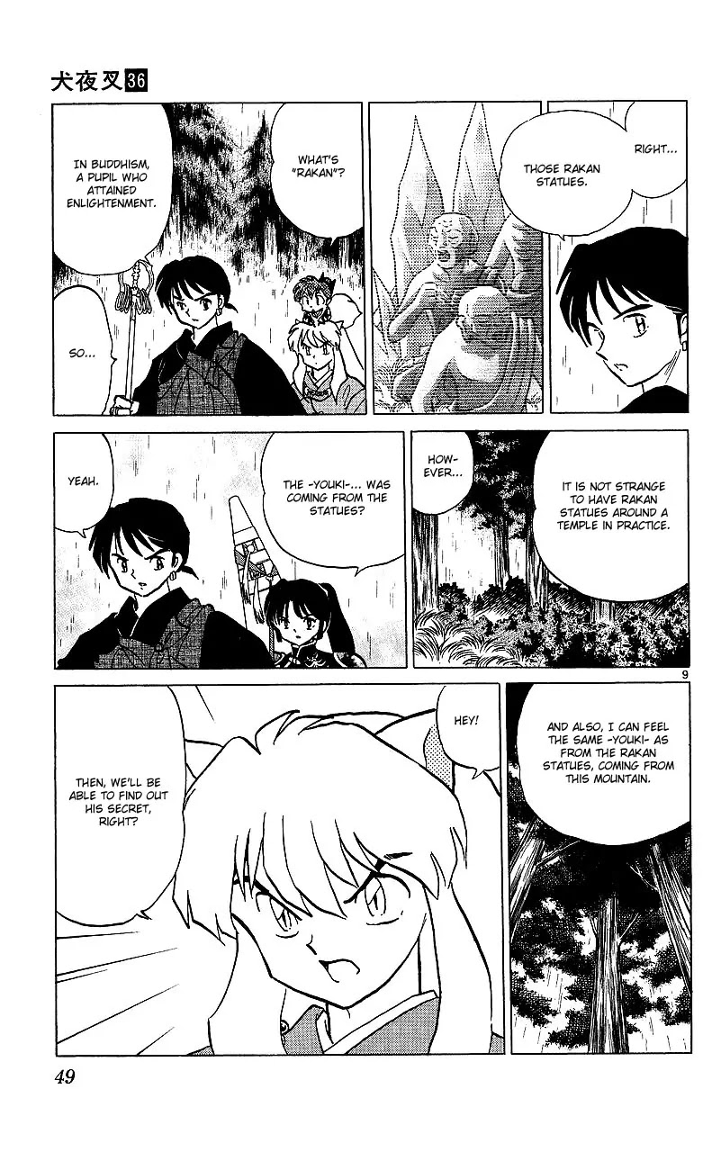 InuYasha Chapter 351 page 10 - Chapter 351: Rakan Statues