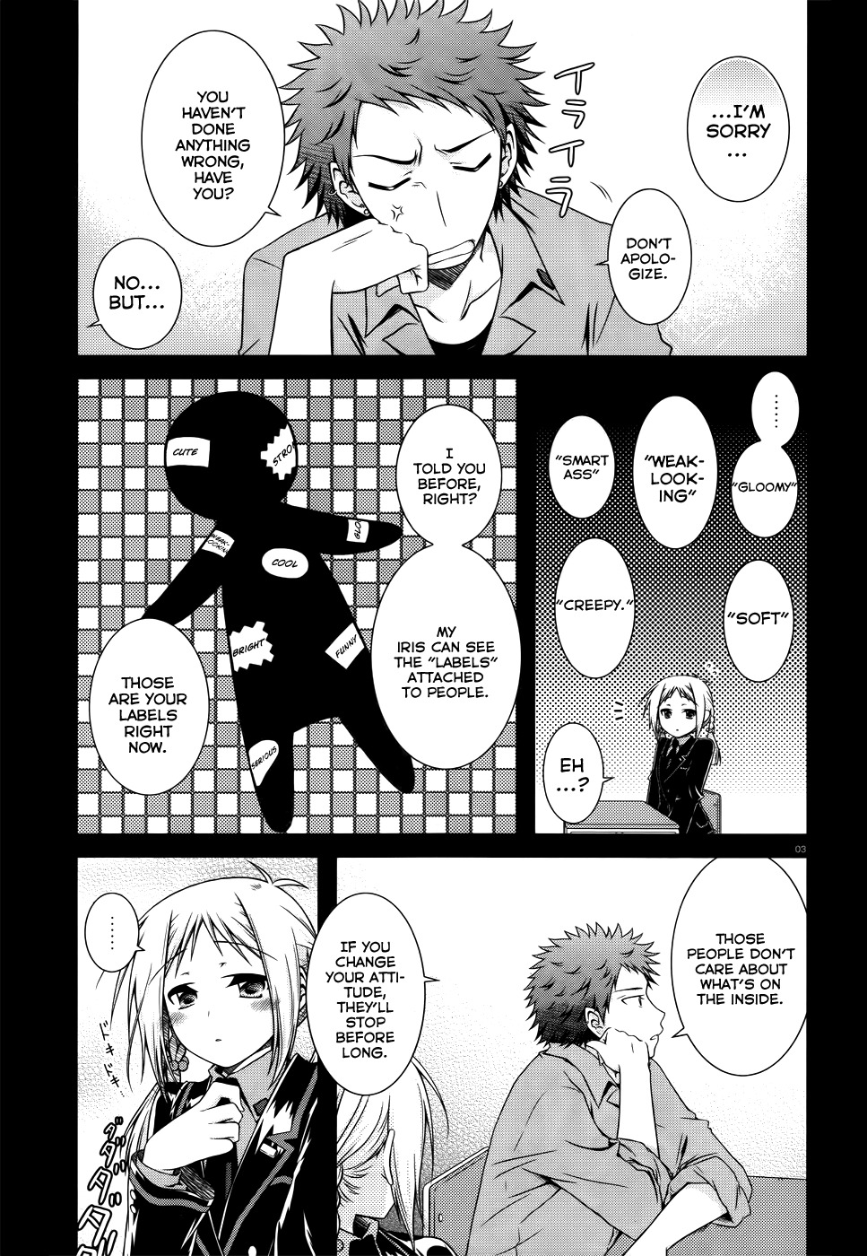Iris Zero Chapter 23 page 3 - Chapter 23: The One Who Was Stuck With Labels