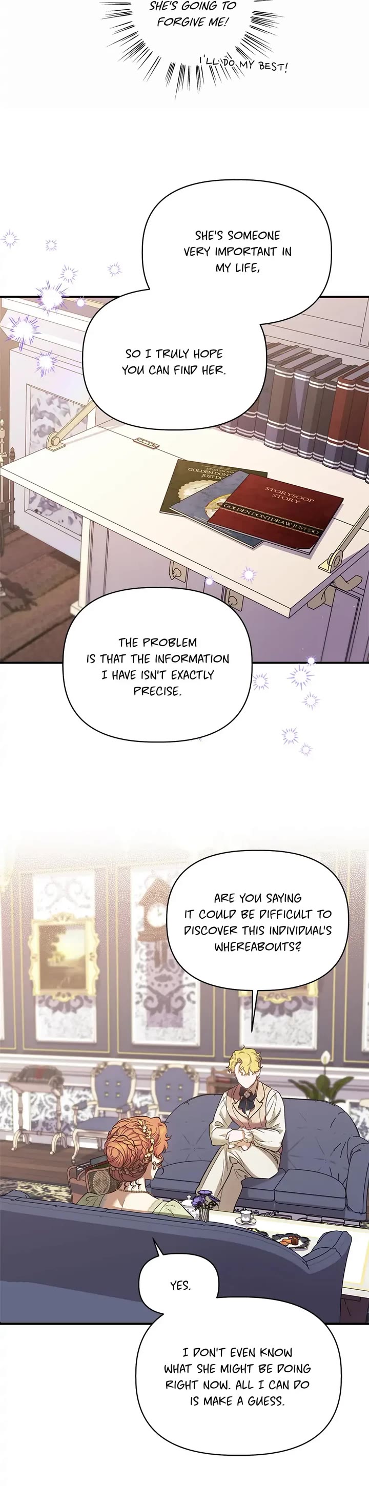 Is It Fortune or Is It Woe? Chapter 100 page 34 - Chapter 100: In His Deep Blue Eyes