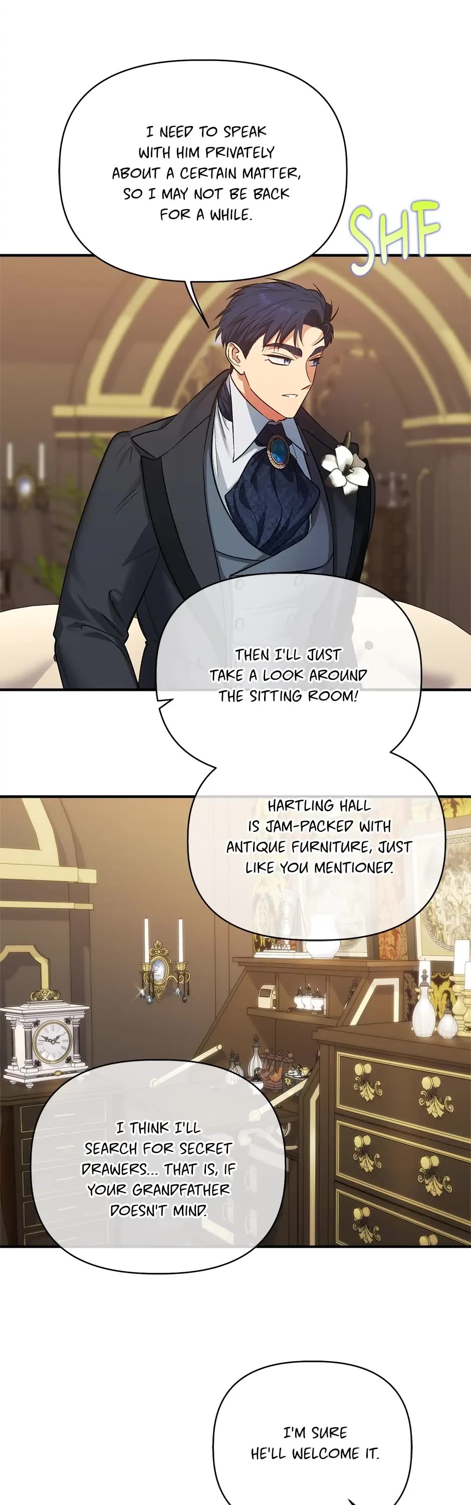 Is It Fortune or Is It Woe? Chapter 87 page 48 - Chapter 87: What Happened at Hartling Hall (Season 2 Finale)
