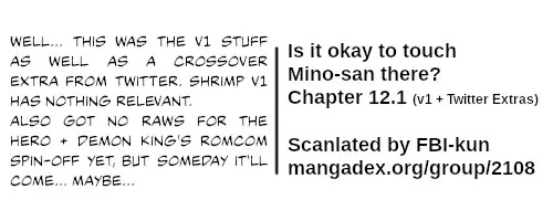Is it okay to touch Mino-san there? Chapter 12.1 page 18 - Chapter 12.1 Volume 1 Extras