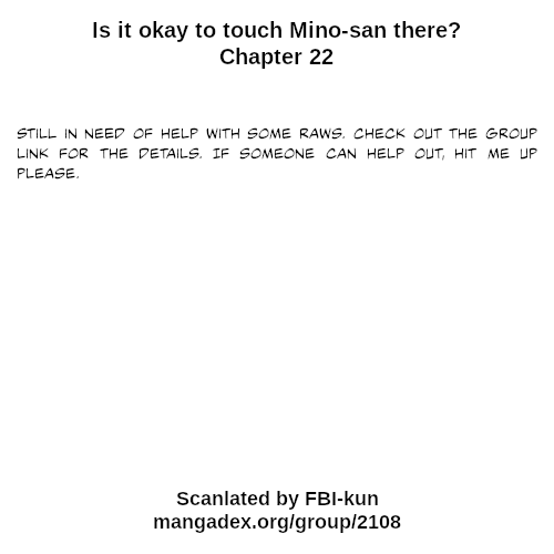 Is it okay to touch Mino-san there? Chapter 22 page 12 - Chapter 22