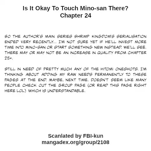 Is it okay to touch Mino-san there? Chapter 24 page 13 - Chapter 24