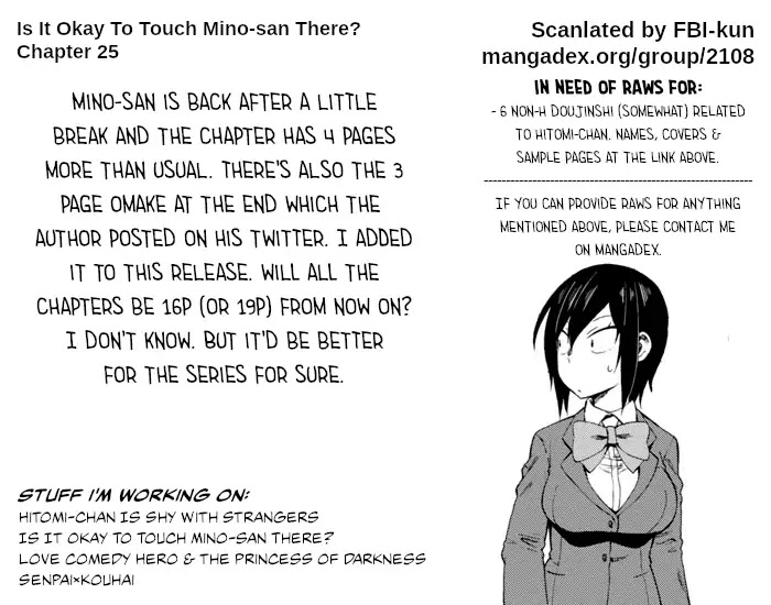 Is it okay to touch Mino-san there? Chapter 25 page 20 - Chapter 25