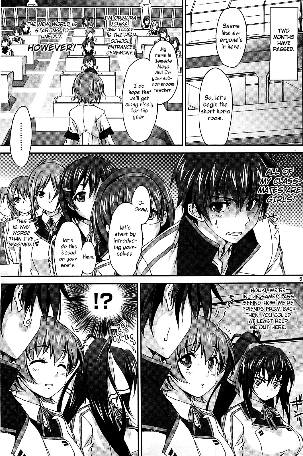 IS (YUUKI Homura) Chapter 1 page 6 - Chapter 1 : My Classmates are All Girls