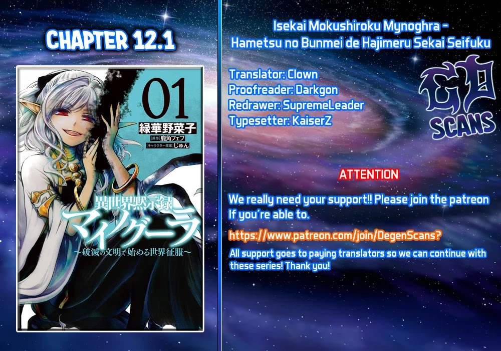 Isekai Apocalypse MYNOGHRA ~The Conquest of the World Starts With the Civilization of Ruin~ Chapter 12.1 page 1 - Chapter 12.1: The city representative