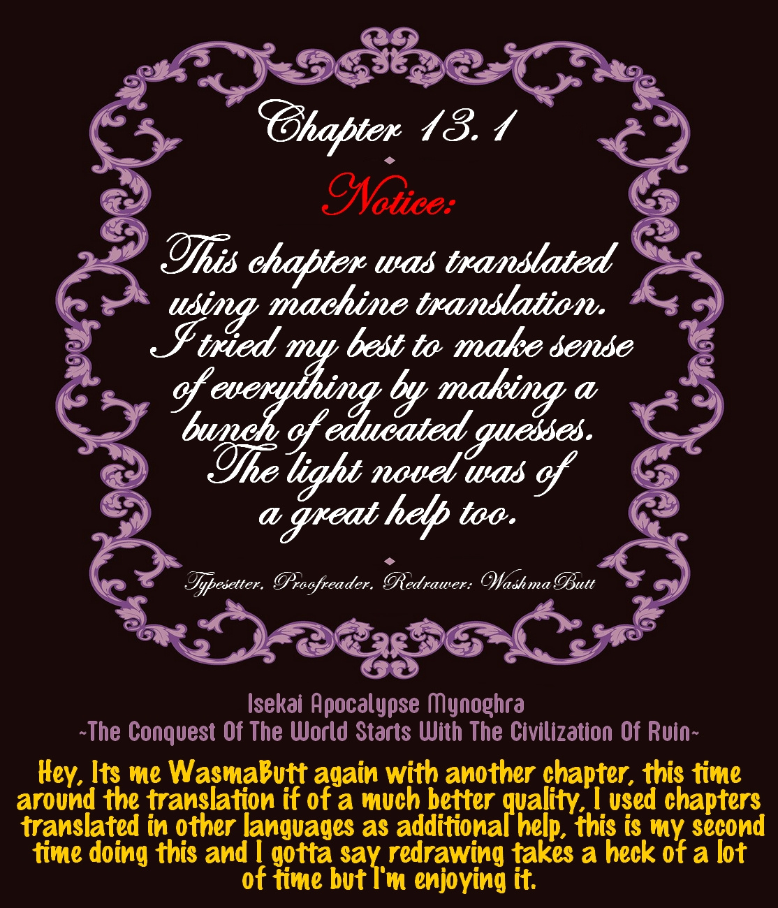 Isekai Apocalypse MYNOGHRA ~The Conquest of the World Starts With the Civilization of Ruin~ Chapter 13.1 page 1 - Chapter 13.1: Queen of Bugs