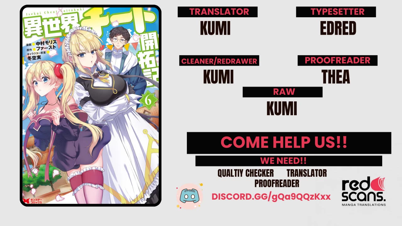 Isekai Cheat Kaitakuki Chapter 26 page 1 - Chapter 26: Muunyu Muunyu ♥